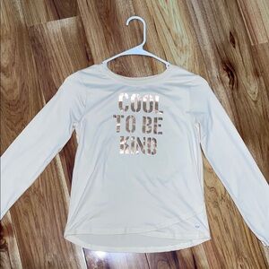 Cream Long Sleeve Kids Tee with Positive Message